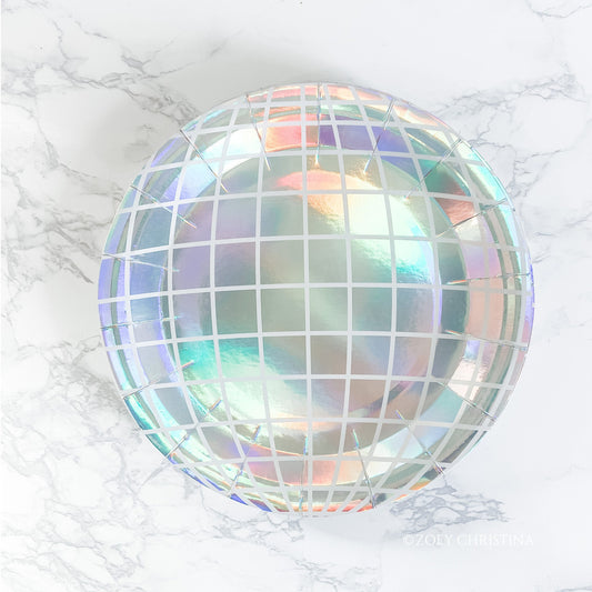 Retro Disco-Themed Paper Plates – 9” Disposable Snack Plates (20 Pack)