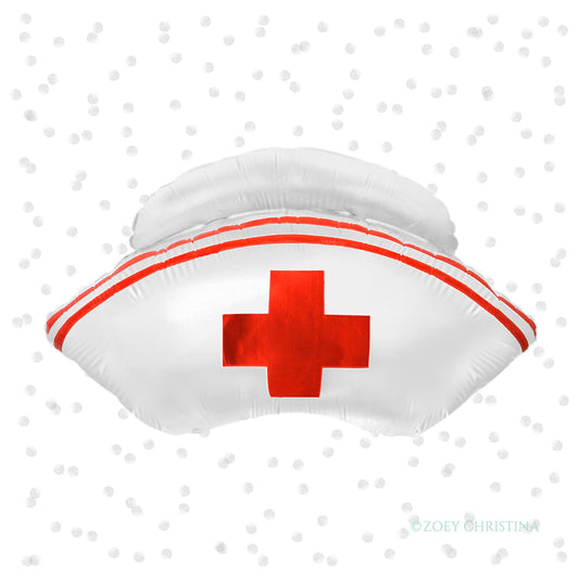 Nurse Hat Balloon – 25” Foil Balloon for Nurse Graduations & Medical Parties