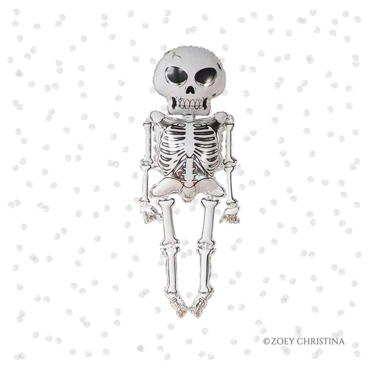 π Jumbo Skeleton Foil Balloon β Approx. 60" Tall