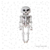 💀 Jumbo Skeleton Foil Balloon – Approx. 60" Tall