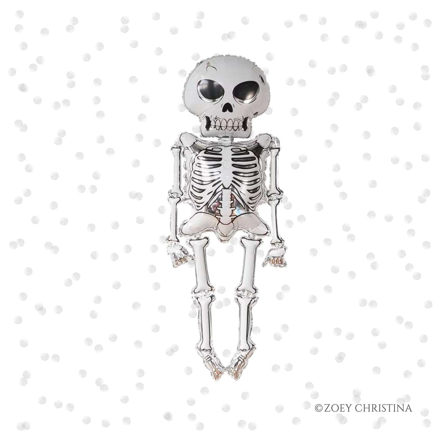 ๐ Jumbo Skeleton Foil Balloon โ Approx. 60" Tall