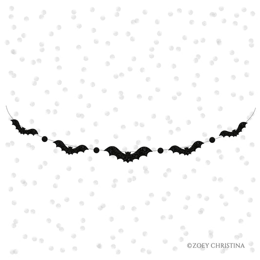 π€ Exclusive Halloween Bat Glitter Banner β Up to 42β Wide