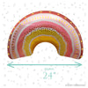 Boho Rainbow Foil Balloon – 24" Pastel Rainbow Baby Shower & Birthday Decor