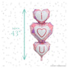 I Love you Heart theme bridal shower brunch foil balloon