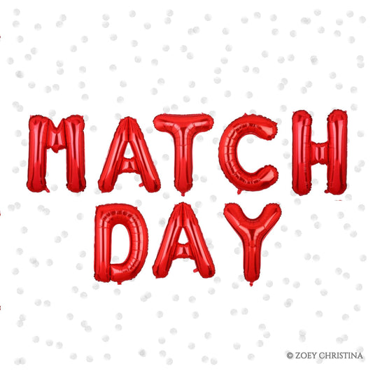 Match Day Foil Letter Balloons – 16” Air-Fill Only Residency Celebration Kit