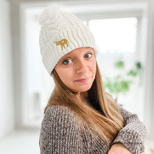 Embroidered Elephant Winter Hat – Cozy Beanie for Wildlife Enthusiasts & Elephant Fans