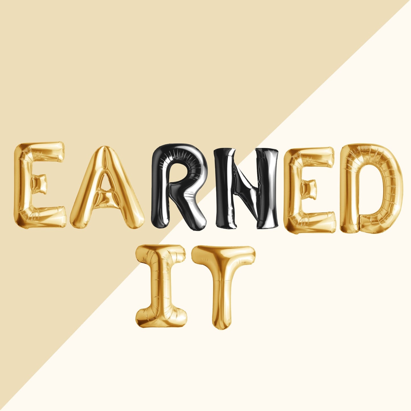 EARNED IT RN Foil Letter Balloons – Nurse Graduation & Medical Party Decor