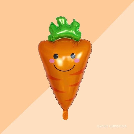 Carrot-Shaped Foil Balloon – 31” Spring & Garden Party Balloon