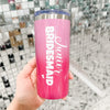 Junior Bridesmaid Tumbler: Pink Ombré Stainless Steel, 16 oz