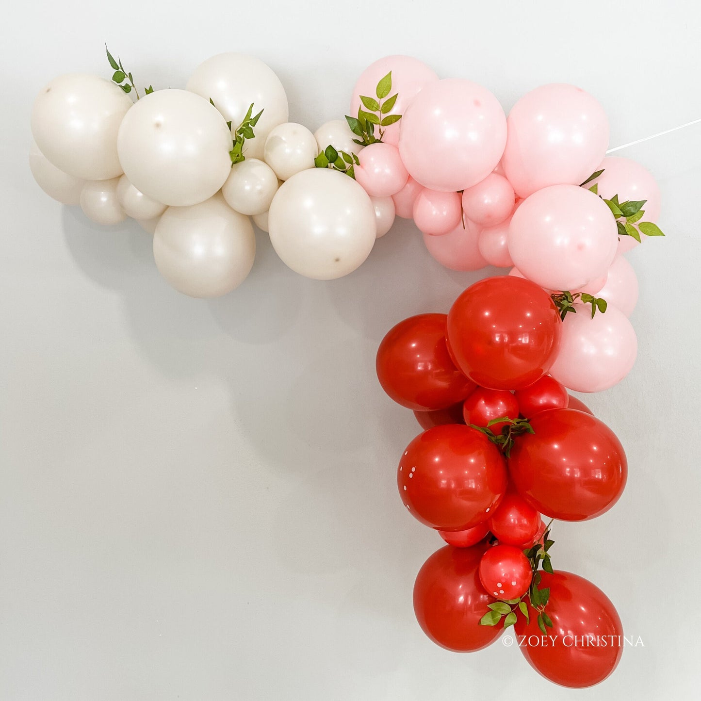 Love-Themed Balloon Garland – Romantic Pink & Red Party Decor for Valentine’s & Weddings