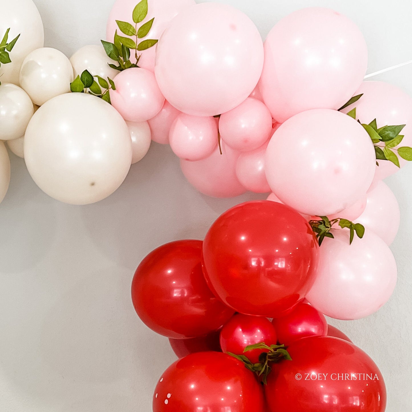 Love-Themed Balloon Garland – Romantic Pink & Red Party Decor for Valentine’s & Weddings