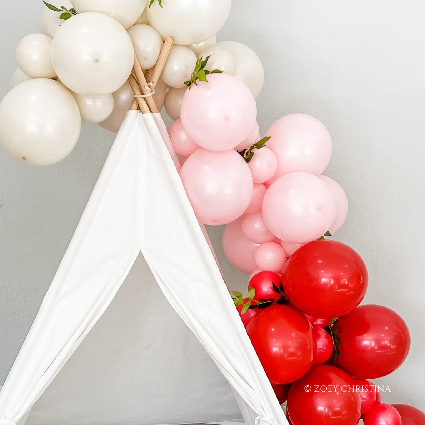 Love-Themed Balloon Garland – Romantic Pink & Red Party Decor for Valentine’s & Weddings