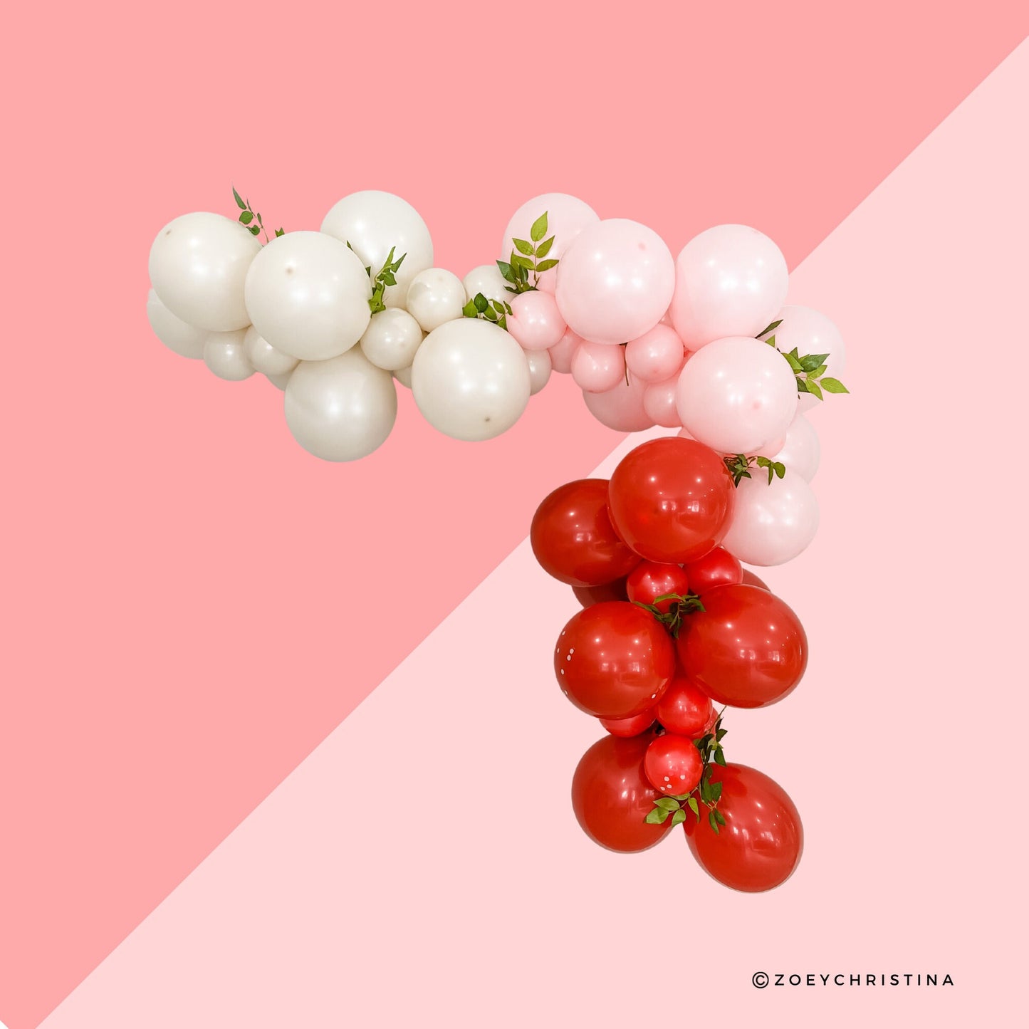 Love-Themed Balloon Garland – Romantic Pink & Red Party Decor for Valentine’s & Weddings