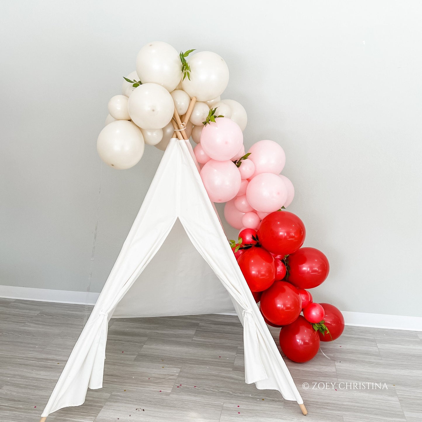 Love-Themed Balloon Garland – Romantic Pink & Red Party Decor for Valentine’s & Weddings