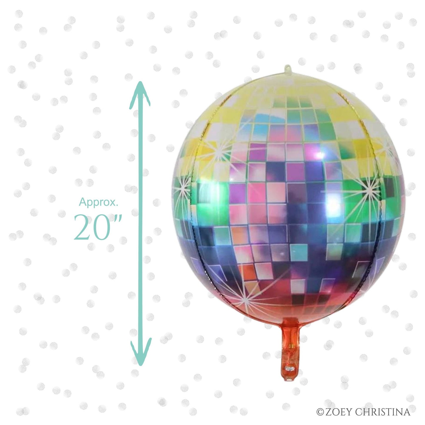 Disco Ball Foil Balloons – 14” Retro Party & Bachelorette Decor