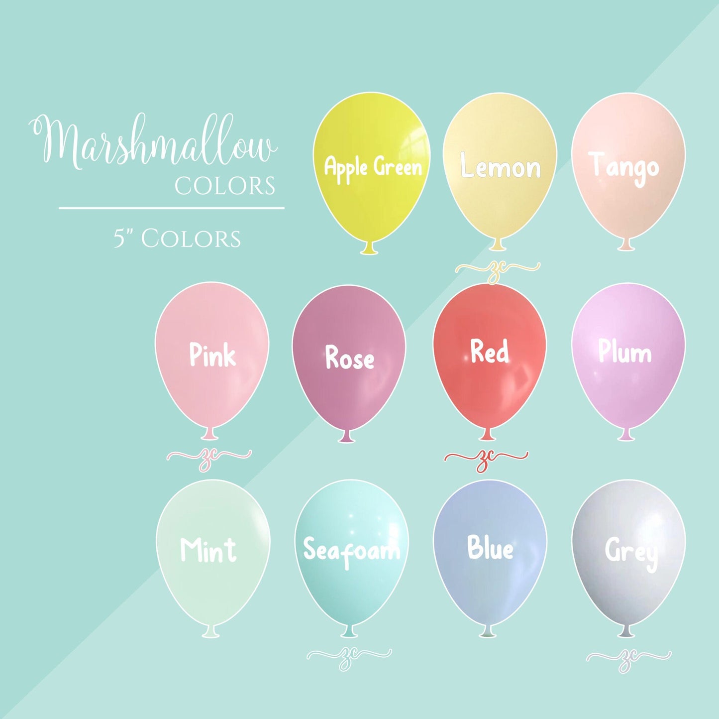 Mini 5" Pastel Latex Balloons – Soft Marshmallow Color Party Decor