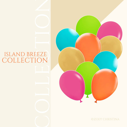π΄ Tropical Balloon Bouquet β Matches "Island Breeze" Balloon Garland Kit β Luau Party Decor