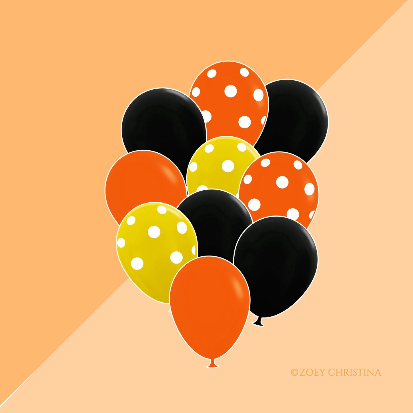 Work Zone Balloon Bouquet – Construction Birthday Party Latex Balloons