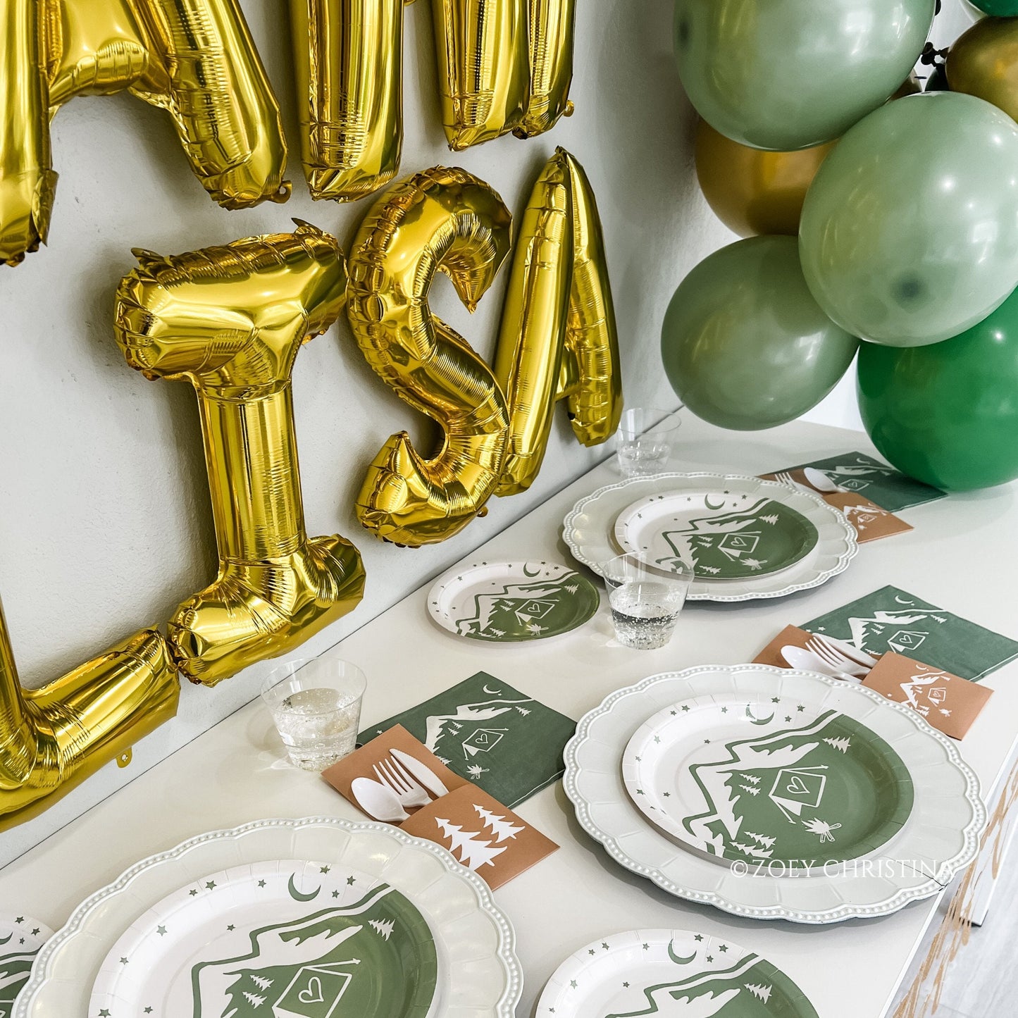 Outdoor Adventure Balloon Garland – Rustic Camping-Themed Party Arch for Bachelorette & Birthdays