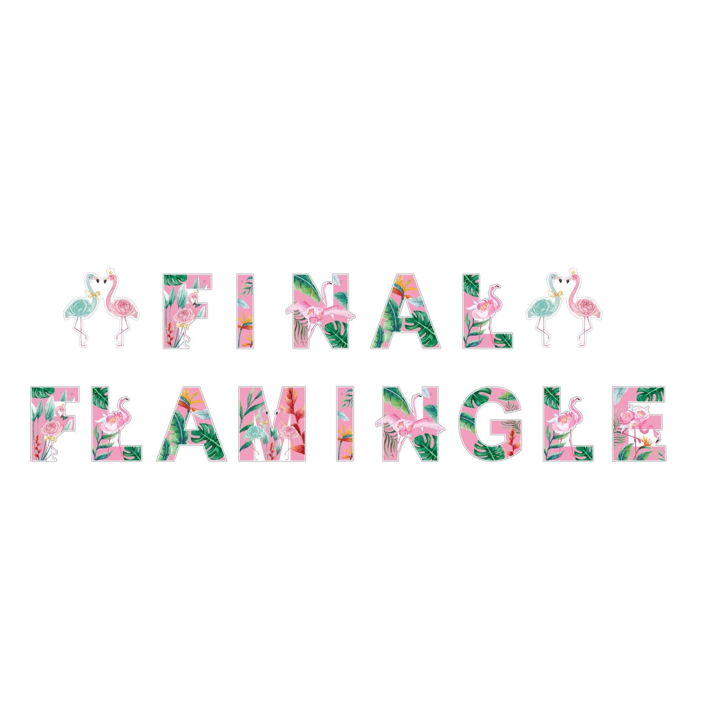Flamingo-Themed Bachelorette Banner – "Final Flamingle" Hanging Party Sign