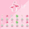 Flamingo & Palm Leaf Cupcake Toppers β 12-Pack Tropical Party Picks