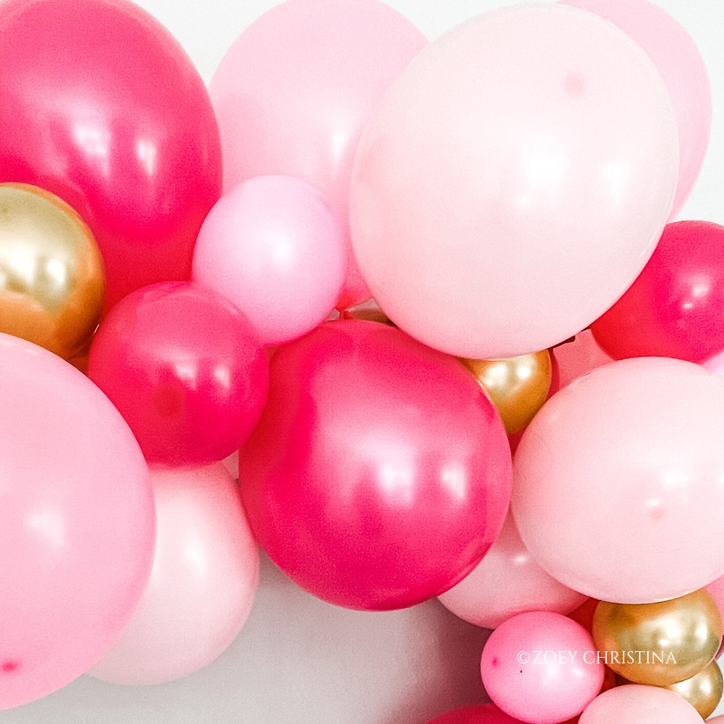 Pink Paradise Balloon Garland Kit – Bright Pinks & Gold Tropical Party Decor