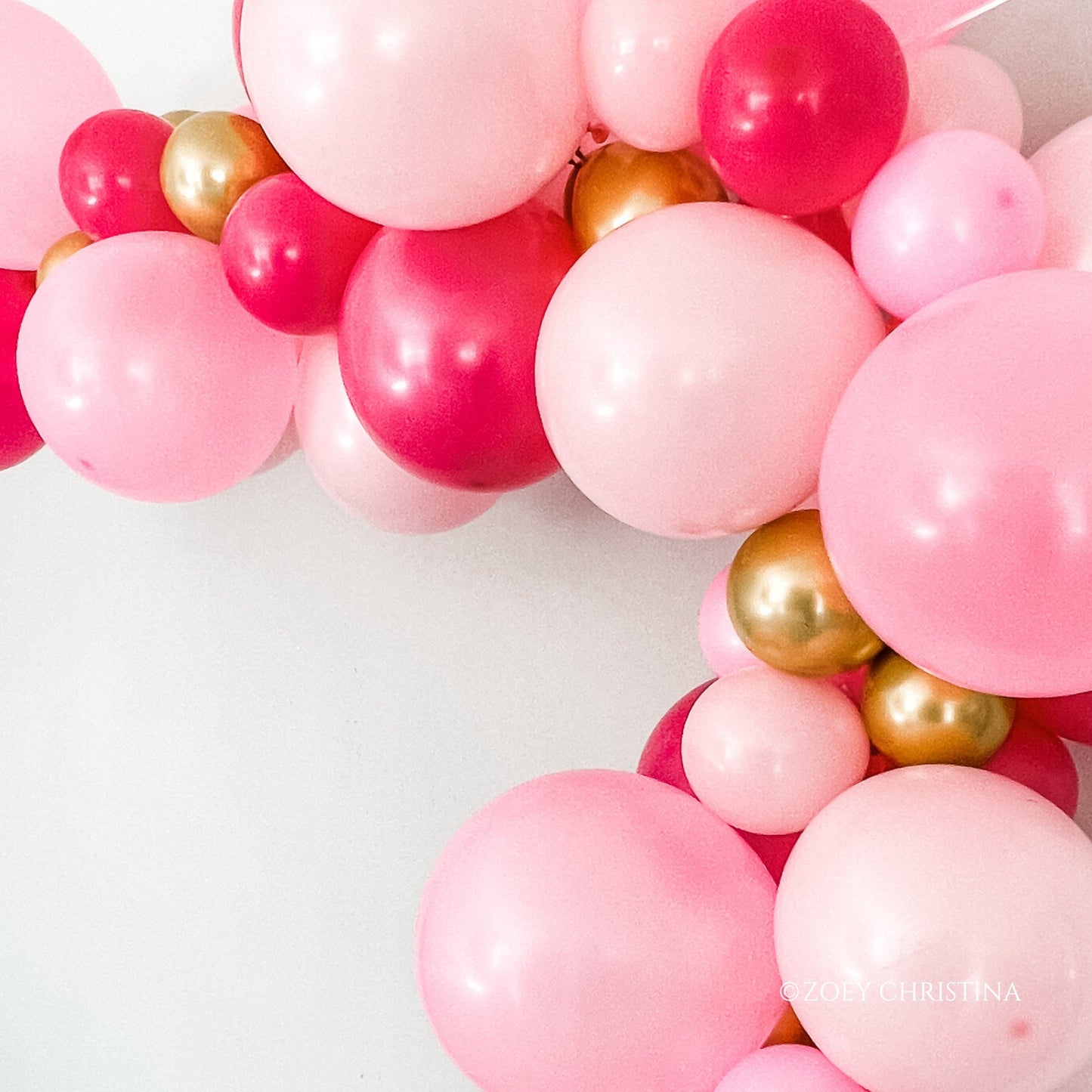 Pink Paradise Balloon Garland Kit – Bright Pinks & Gold Tropical Party Decor