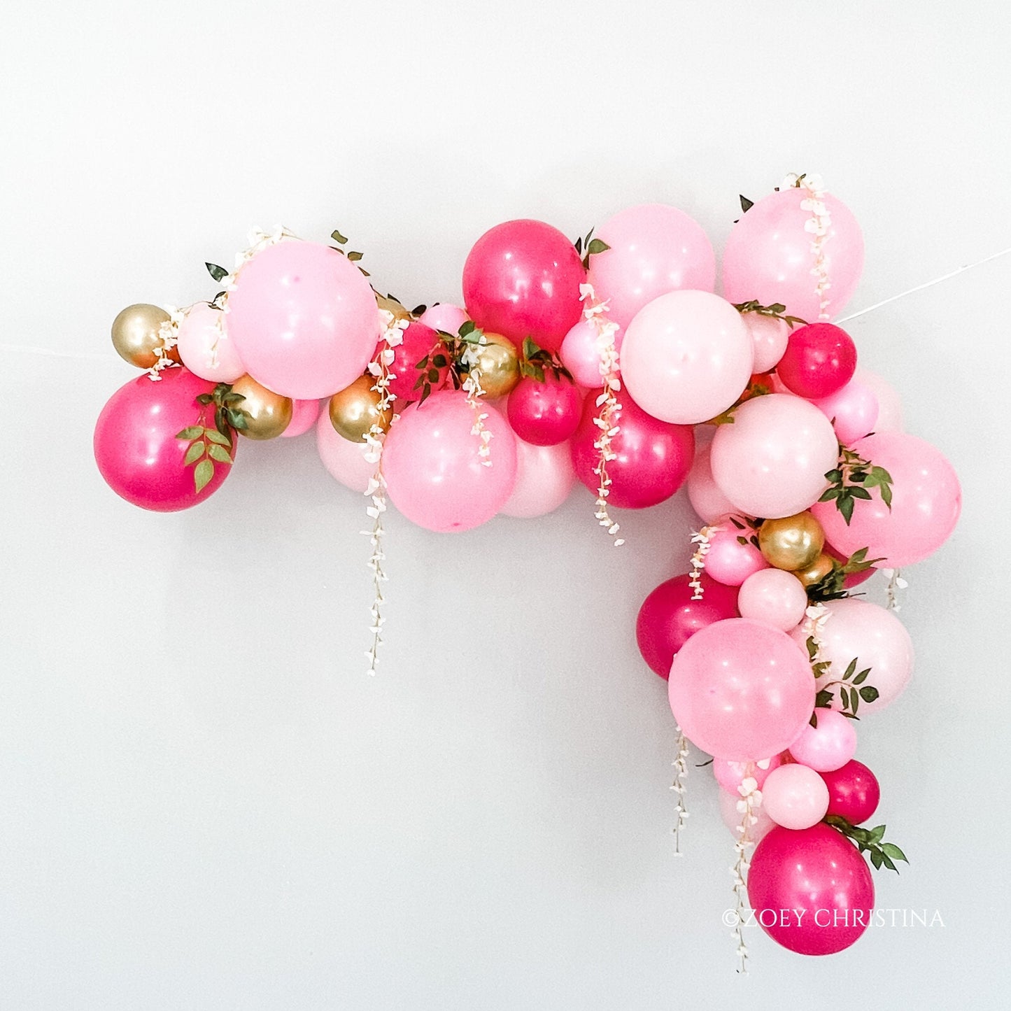 Pink Paradise Balloon Garland Kit – Bright Pinks & Gold Tropical Party Decor