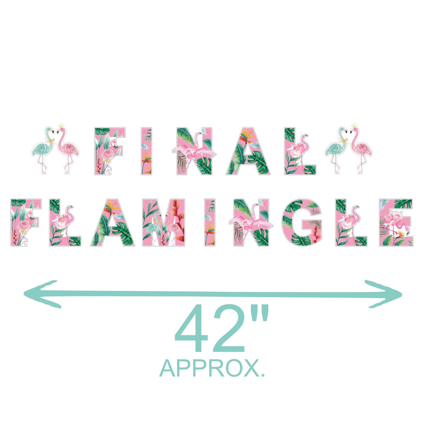 Flamingo-Themed Bachelorette Banner – "Final Flamingle" Hanging Party Sign