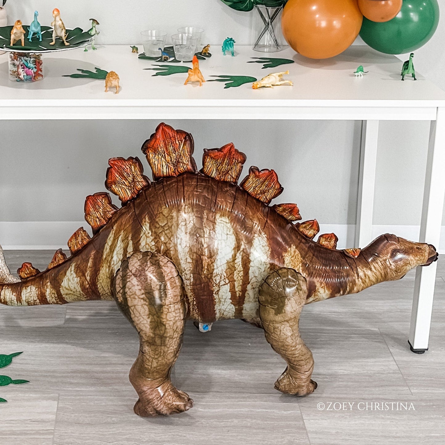 Raptor Rampage Dinosaur Balloon Garland Kit – Brown, Orange & Green Dino Party Decortor