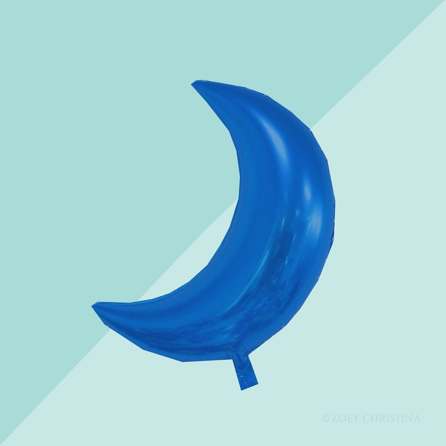 Crescent Moon Foil Balloon – 3 Colors (Silver, Blue, Pink) – Celestial Party Decor