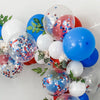 Red, White & Blue Balloon Garland Kit – Patriotic Party Decor with Confetti Balloons