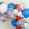 Red, White & Blue Balloon Garland Kit – Patriotic Party Decor with Confetti Balloons