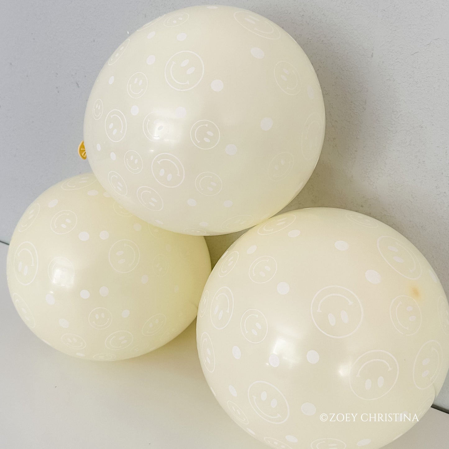 Smiley Face Pattern Balloons – Cute Pastel Party Decorations