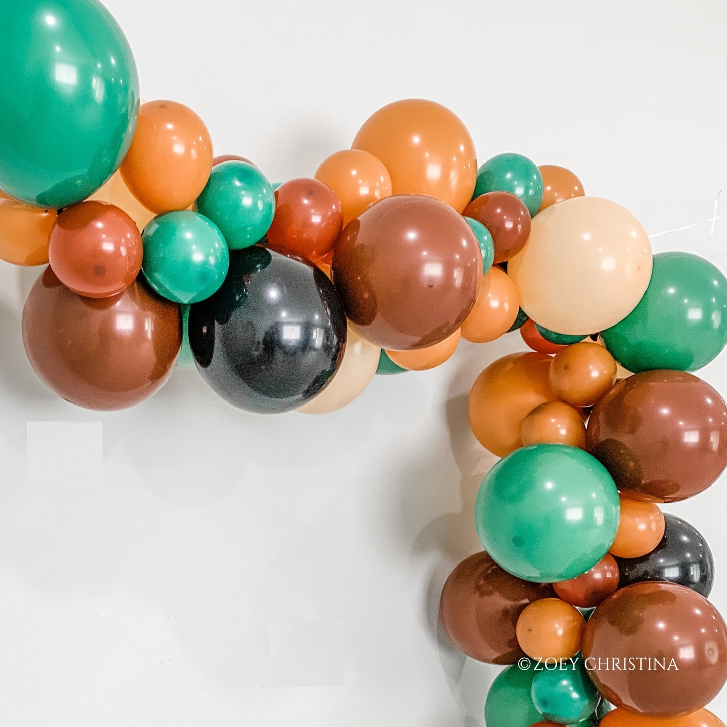Raptor Rampage Dinosaur Balloon Garland Kit – Brown, Orange & Green Dino Party Decortor