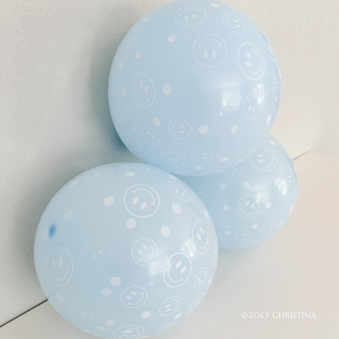 Smiley Face Pattern Balloons – Cute Pastel Party Decorations