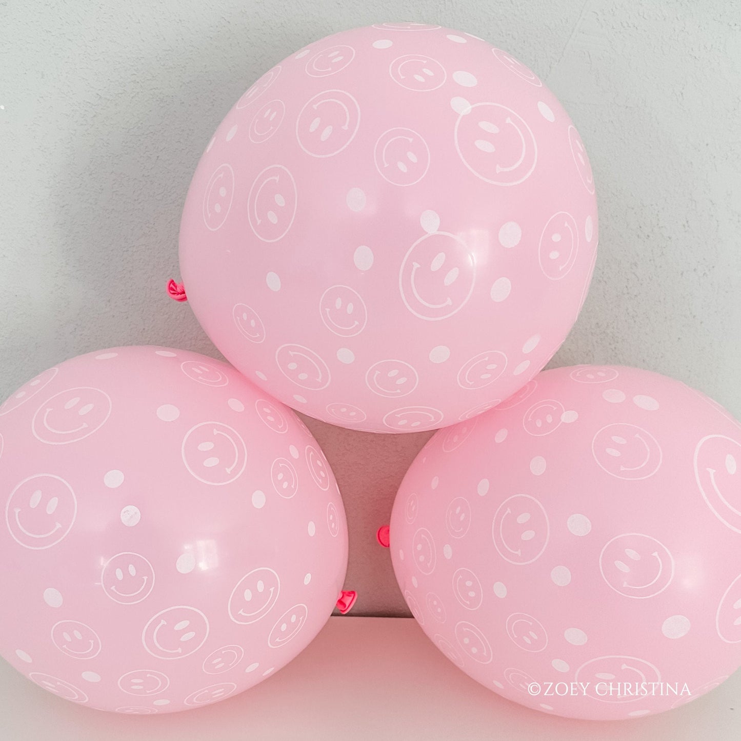 Smiley Face Pattern Balloons – Cute Pastel Party Decorations
