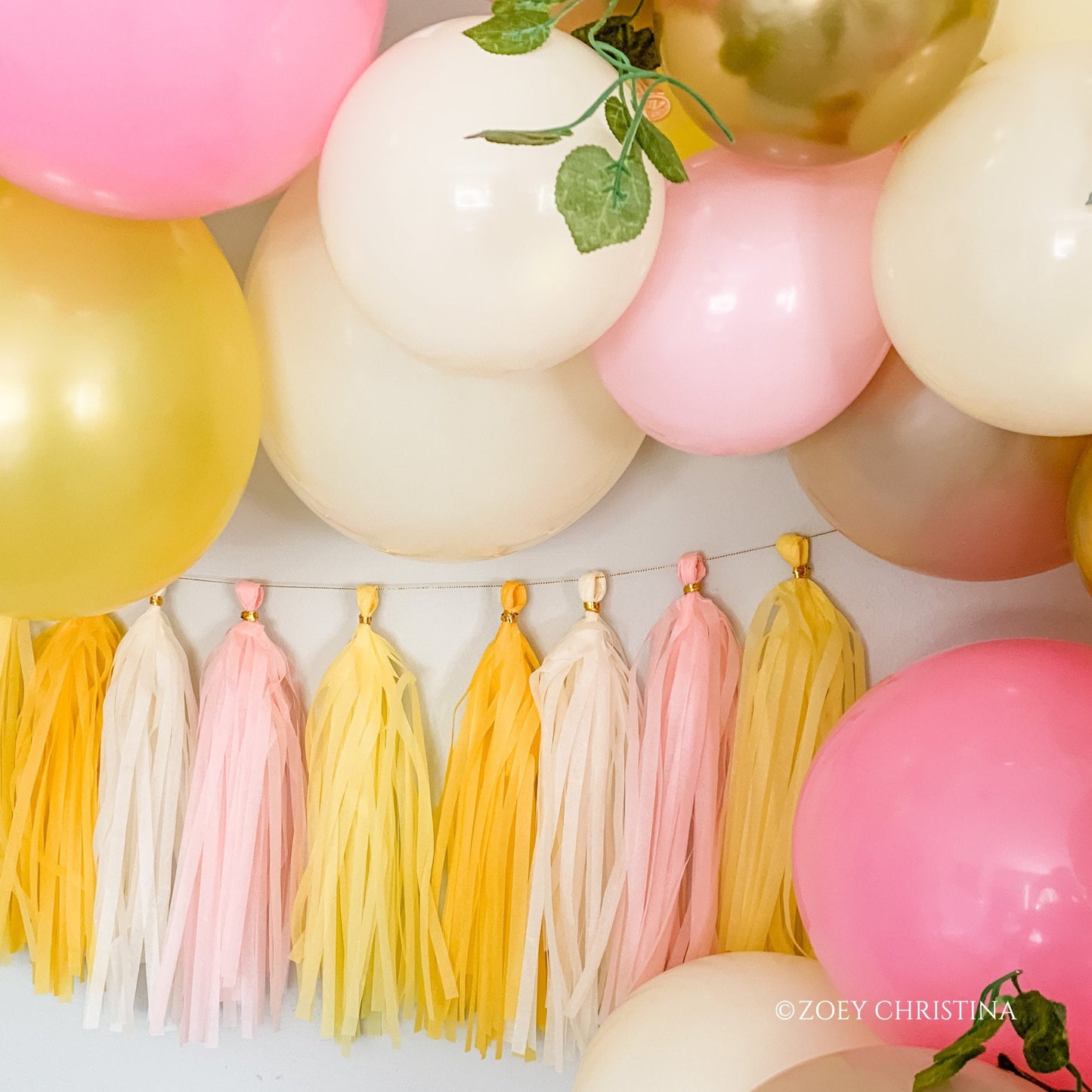 Yellow & Pink Tassel Pack – Lemon, Bee & Pink Lemonade Party Decoration