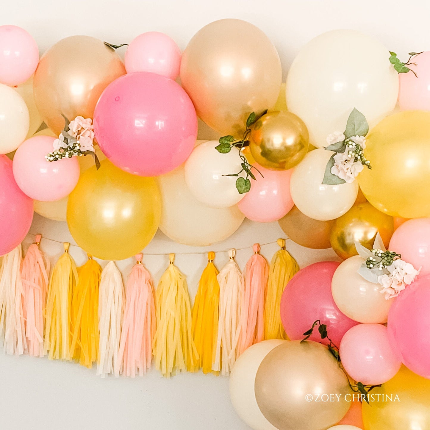 Yellow & Pink Tassel Pack – Lemon, Bee & Pink Lemonade Party Decoration