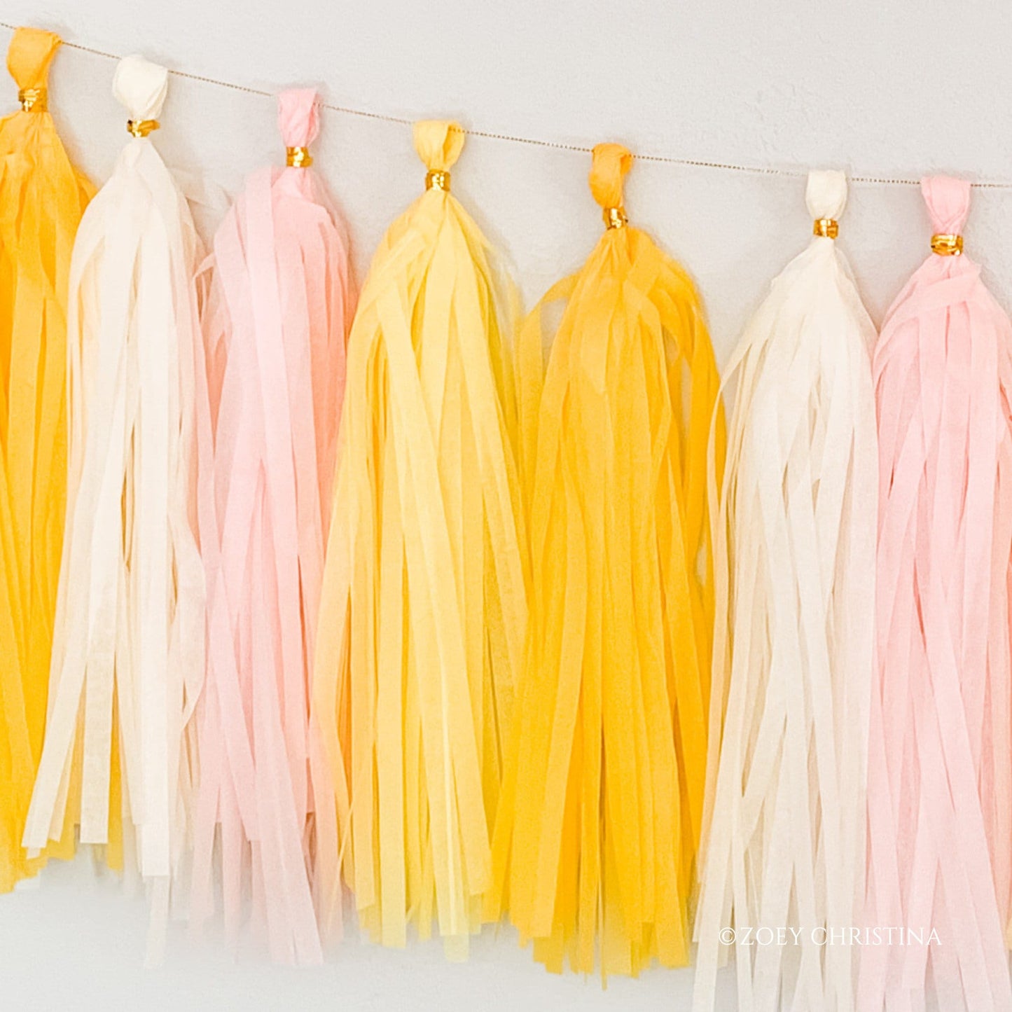 Yellow & Pink Tassel Pack – Lemon, Bee & Pink Lemonade Party Decoration