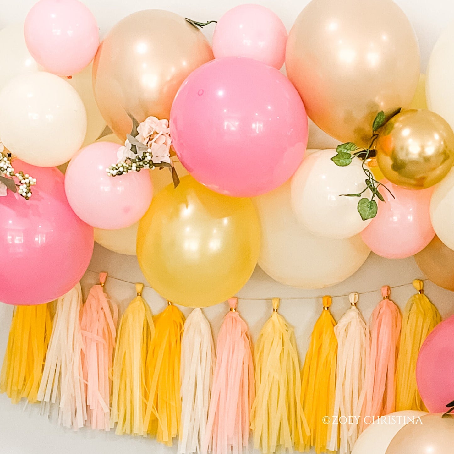 Yellow & Pink Tassel Pack – Lemon, Bee & Pink Lemonade Party Decoration