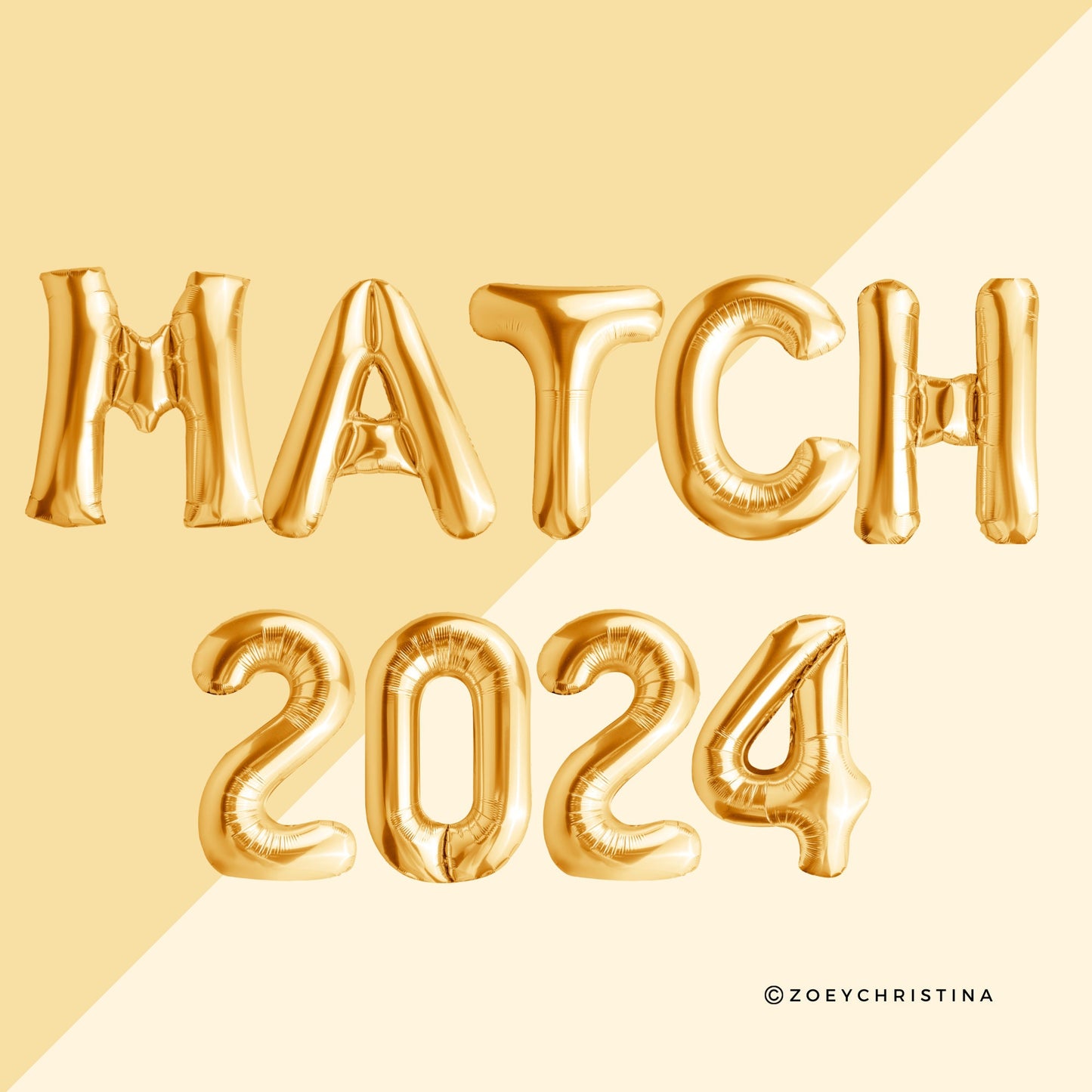 Match Day Foil Letter Balloons – 16” Air-Fill Only Residency Celebration Kit