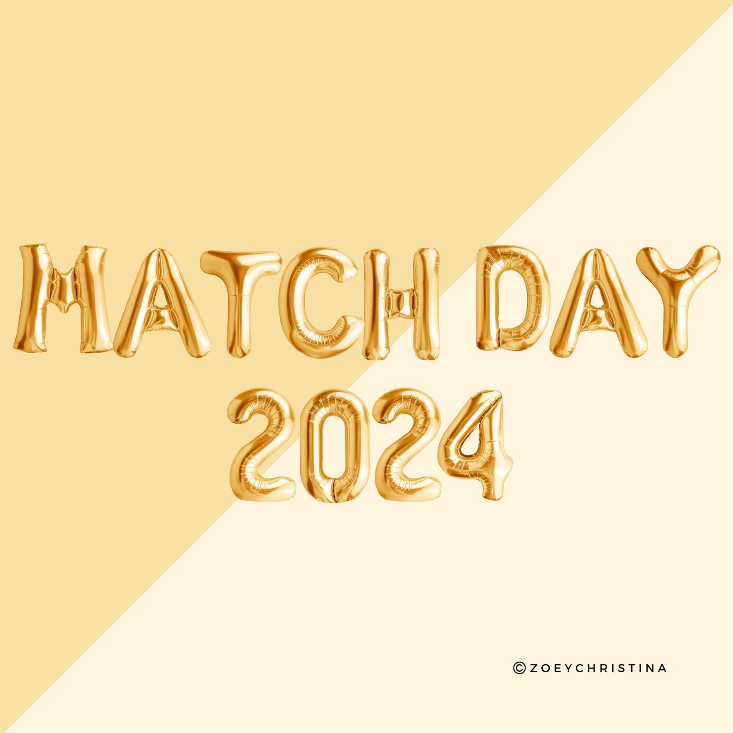 Match Day Foil Letter Balloons – 16” Air-Fill Only Residency Celebration Kit