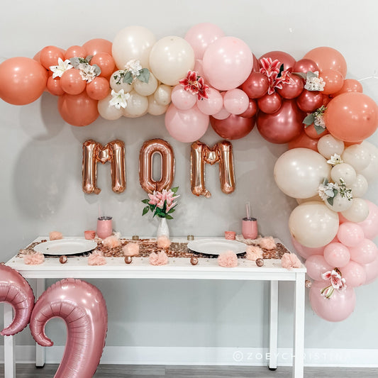 Mother’s Day Balloon Garland Kit – Rose Gold & Blush Pink Balloon Arch