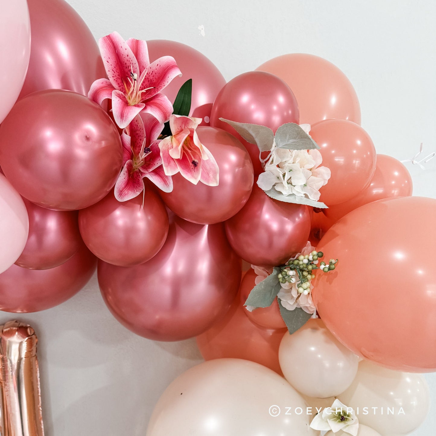 Mother’s Day Balloon Garland Kit – Rose Gold & Blush Pink Balloon Arch