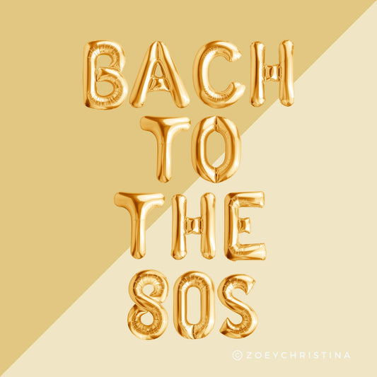Retro 80s Bachelorette Balloons – "Bach to the 80s" Foil Letters