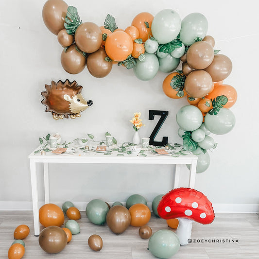 Wildwood Balloon Garland Kit β Nature-Inspired Brown, Orange & Green Party Decor