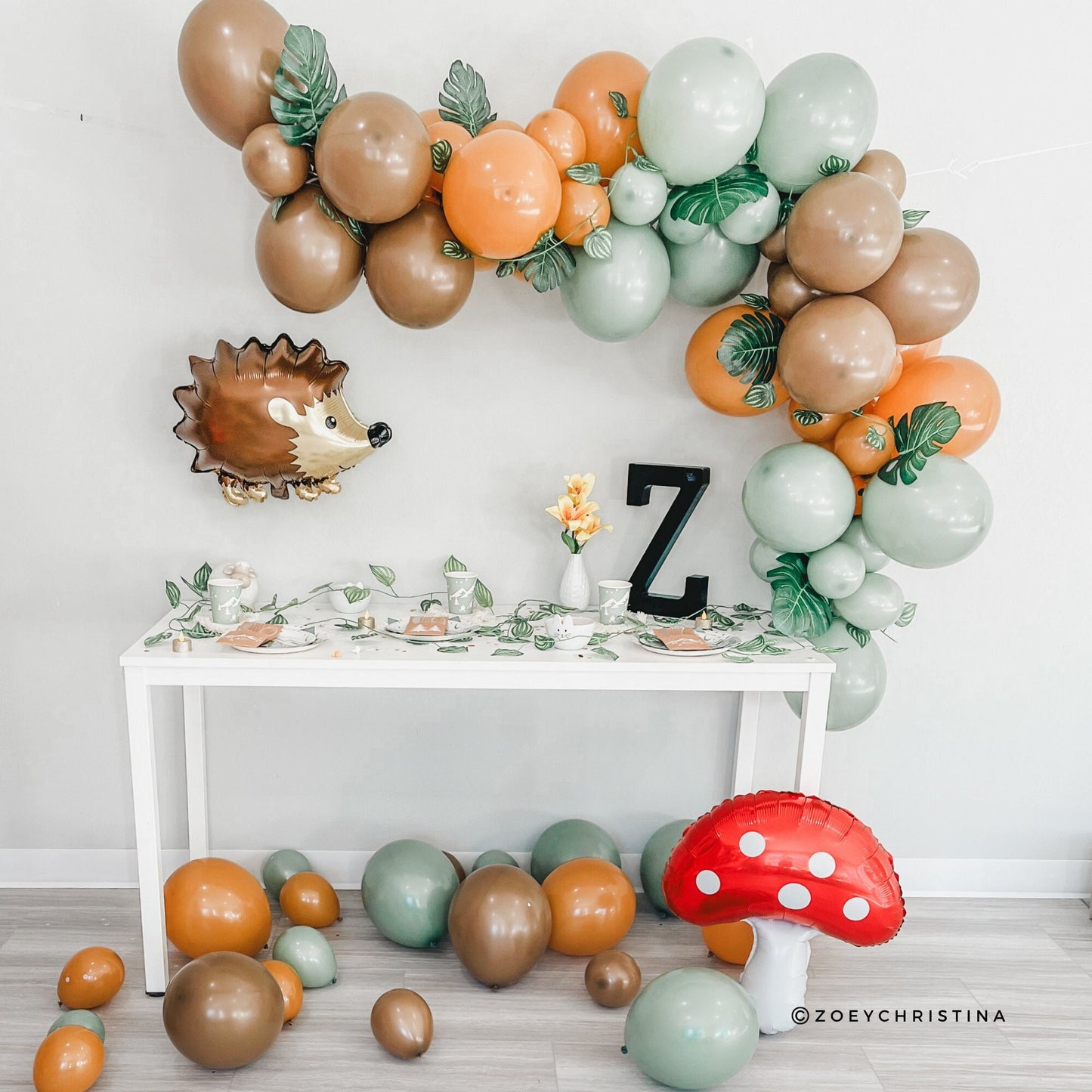 Wildwood Balloon Garland Kit – Nature-Inspired Brown, Orange & Green Party Decor