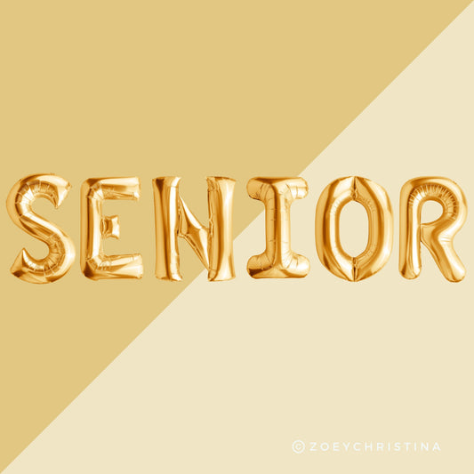 High School Graduation Foil Letter Balloon Kits – 16" Air-Fill Letters