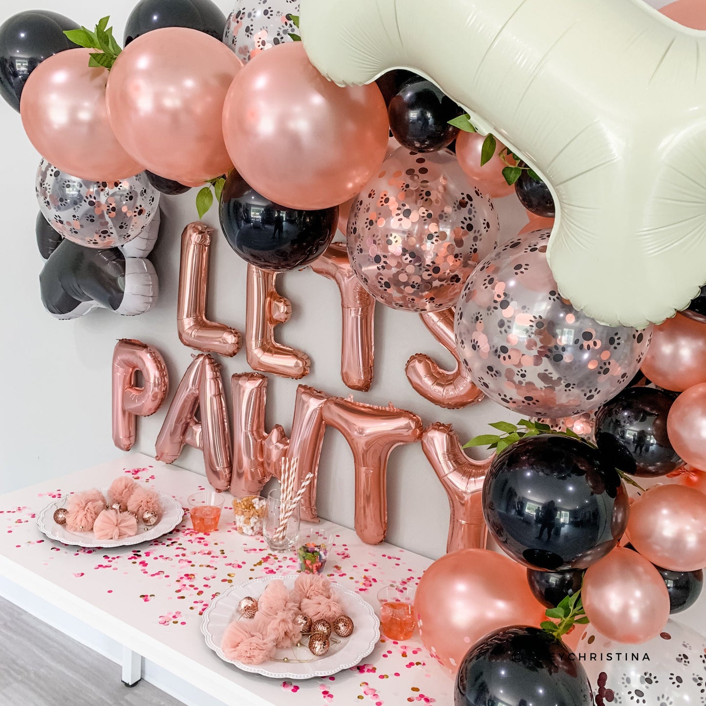 Let’s Pawty" Balloon Garland Kit – Dog & Cat Birthday Party Decorations